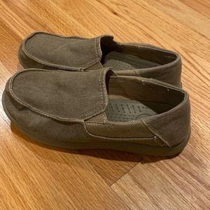 Boys Crocs canvas slip ons